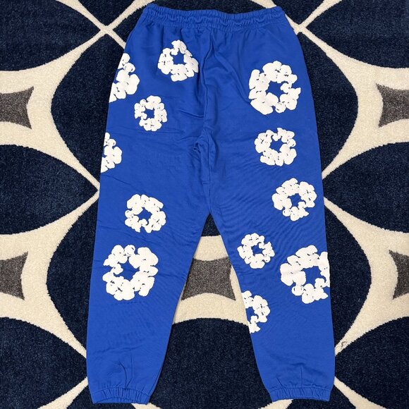 Denim Tears The Cotton Wreath Blue Sweatpants Men’s Size Large - Picture 3 of 3